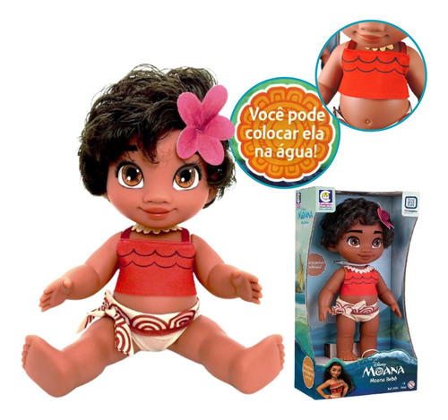 Boneca De Silicone Moana Divertida Com Cheirinho Delicioso