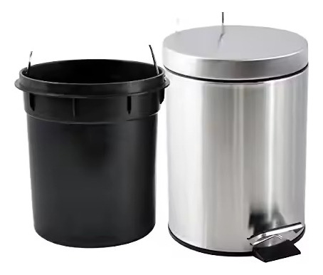 Cesto Basura Residuos Cierre Suave Acero Inoxidable 5lt Acero Inoxidable