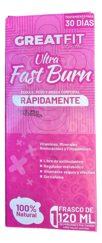 Ultra Fast Burn Antioxidante Suple Alimenticio Nat.