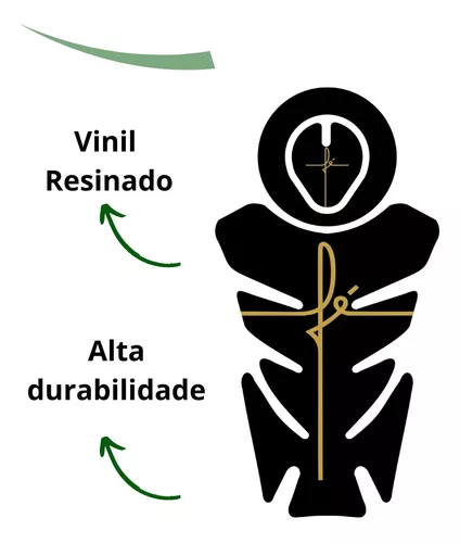 Adesivo Resinado Protetor Tanque Moto Com Tampa Familia/grau