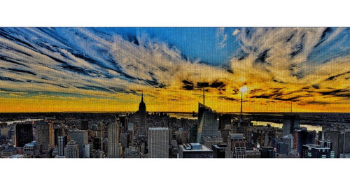 Foto De Parede Hd 40x100cm Arte - New York - Skyline