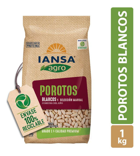 Porotos Blancos Iansagro 1 Kg (5 Unidad)super