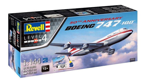 Boeing 747-100 50th Anniversary Escala 1:144 Revell 05686