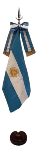 Combo Jardín Argentina Ceremonia, Base, Asta, Bandera Y Moño