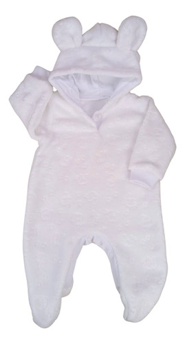 Enterito De Doble Plush De Bebé/a Varios Colores Blanco 1