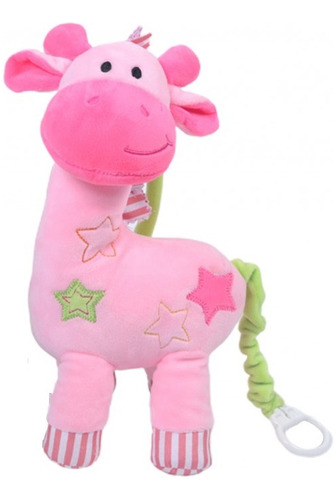 Cunero Peluche Musical Bebe Rosa Celeste Cuna Pony Jirafa 