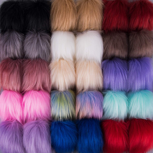 Siquk Pom Pelo Zorro Sintetico 30 Unidade Color 1