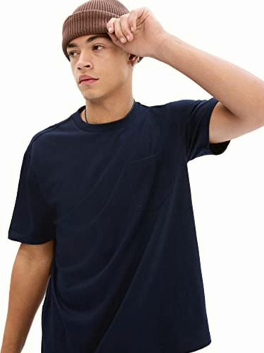 Gap Playera De Bolsillo Para Hombre, Tapiz Azul Marino,