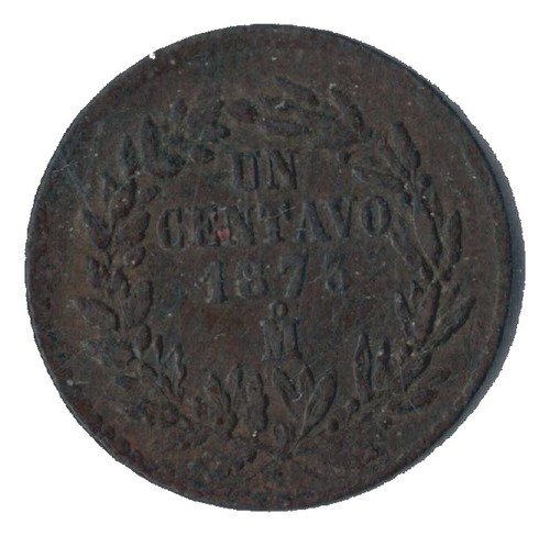 Moneda Antigua Centavo  1873  Laurel