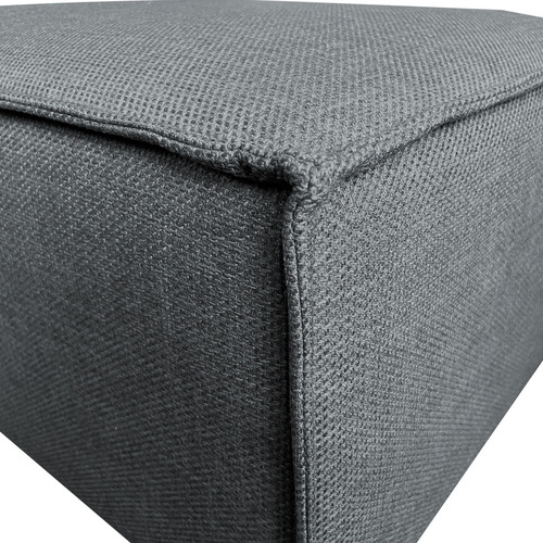 Sillón Modulo Central Latt Lino Dalton Color Gris Oscuro