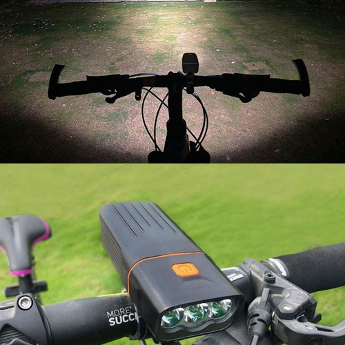 Lámpara Usb Recargable 1000 Lúmenes Impermeable Bicicleta