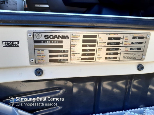 Caminhão Scania R440 6x4 Bug Leve Pneus Ótimos Ano 2013