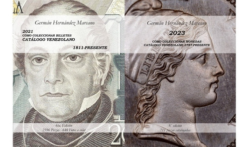 Imagen 1 de 9 de Pack 2 Libros 2023/2021 Monedas Billetes Catálogo Venezuela