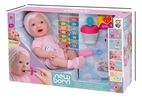 Muñeca Bebote New Born Accesorios De Cuidado 8155 Divertoys