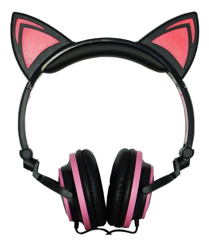 Fone de ouvido on-ear Exbom HF-C22 preto e rosa