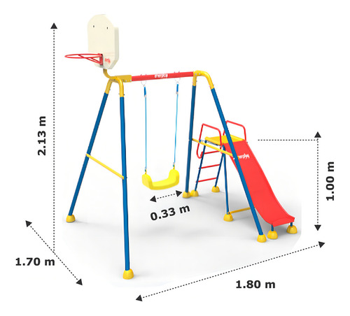 Enerplay - Columpio Sevilla Plus - Rojo/azul