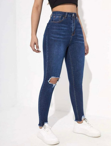 Jeans Tiro Alto Muy Elasticados Modelos A La Moda