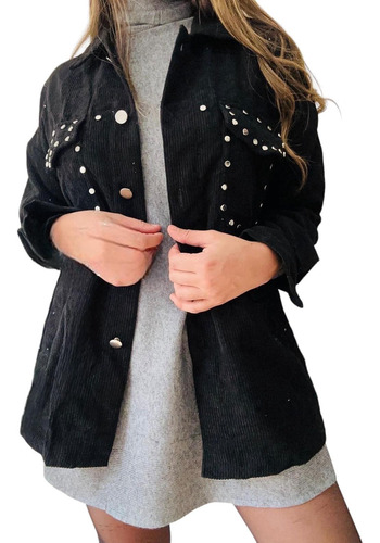 Chaqueta Manga Larga Estilo Casual De Temporada Para Mujer