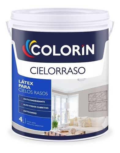 Látex Interior Cielorraso Antihongo Colorín X 20 Lt