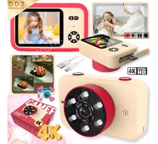 Mini Camara Digital Infantil 4k Doble Lente Para Niños