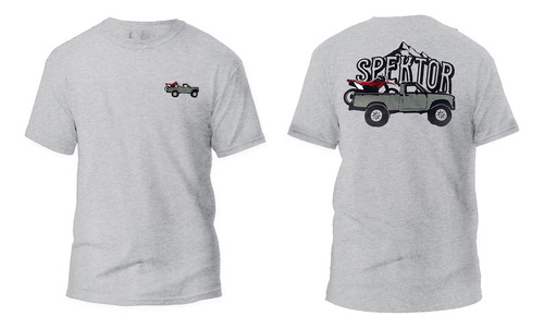 Remera Truck Gris Algodon Moto Spektor Spk426