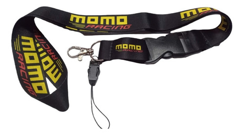 Lanyard Llavero Colgante Momo Negro