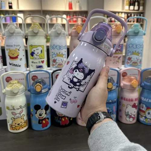 1000ml Kuromi/stitch Taza Termo Acero Inoxidab Personalizada