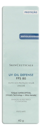 Protetor Solar UV OIL Defense FPS 80 SkinCeuticals Caixa 40g