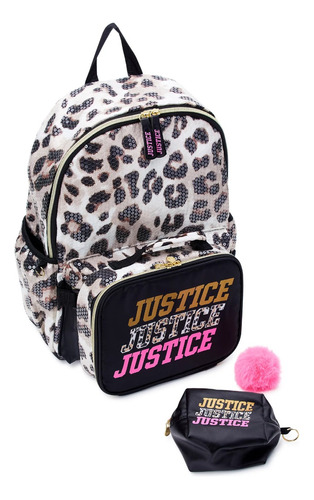 Juego De Morral + Lonchera Escolar Justice Original