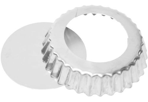 12 Formas Crespa Fundo Removível Alumínio 9 Cm Mini Torta