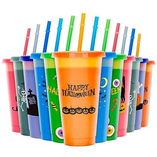 12 Paquetes De Vasos Que Cambian De Color De 24 Oz Hall...