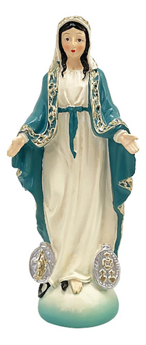 Figura Católica, Escultura, Decoración De Mesa, Azul