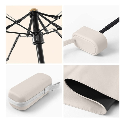 . Mini Paraguas, Con Protección Uv, Con Funda