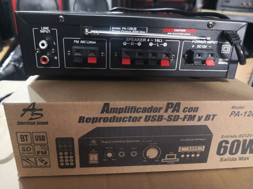 Imagen 2 de 2 de Amplificador De Perifoneo American Sound Pa128u