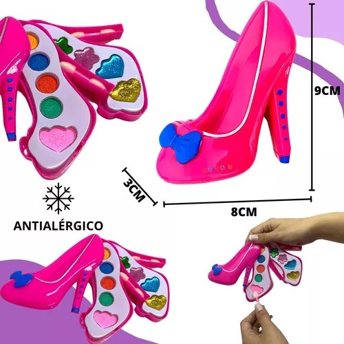 4 Kit Maquiagem Infantil Com Batom Anti-alérgico Brinquedo