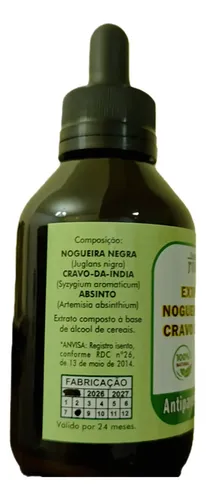 Extrato Nogueira Negra, Absinto, Cravo - Hulda Clark - 100ml