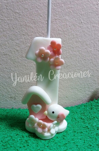 Imagen 6 de 8 de Pajarito En Porcelana Fría Adorno Para Torta.