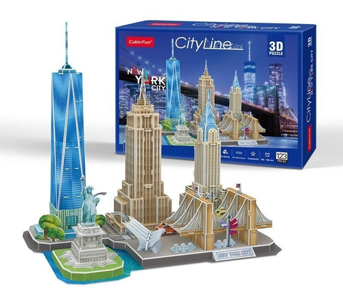 Imagen 3 de 3 de City Line - New York - Puzzle 3d