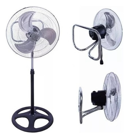 Kwalux fs-45 Ventilador 3 En 1 Con 3 Aspas Color Plateado Diámetro 18 Cm