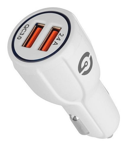 Cargador De Coche Getttech 2 Puertos Usb Juno Gcc-2u22-01 Color Blanco