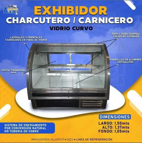 Exhibidor Charcutero Carnicero 1.50 Metros 