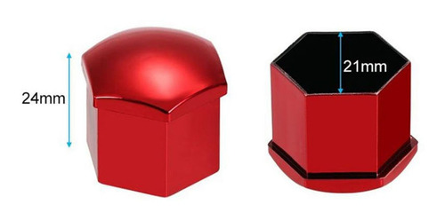 Cubiertas De Tuercas De Rueda Tapas De Tuercas De Rojo