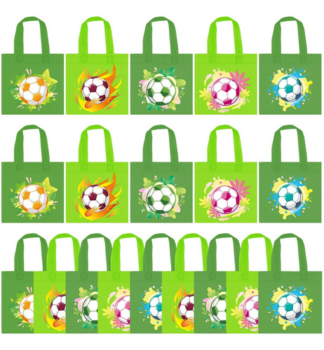 20 Bolsas De Regalo De Fiesta De Fútbol No Tejidas Para Rega