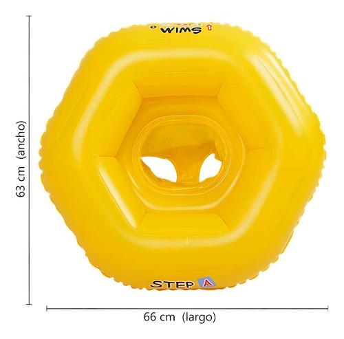 Salvavidas Inflable Bebés, C/asiento, Pileta Sun Club, 12885 Color Amarillo