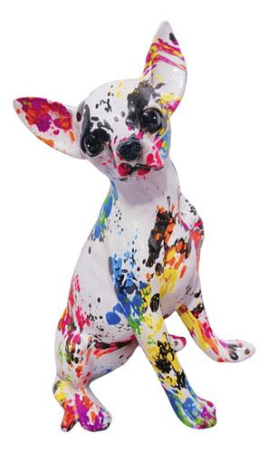 Adorno De Perro Con Estatua De Chihuahua De Estilo C