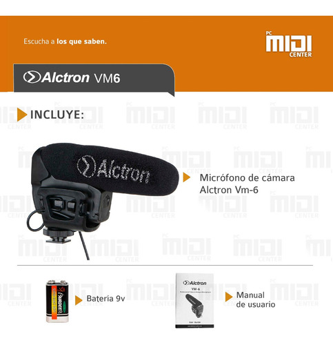 Imagen 3 de 7 de Microfono Condenser Profesional Camara Video Alctron Vm6