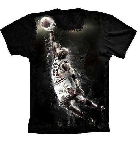 Camiseta Estilosa 3d Fullprint - Basket Bulls
