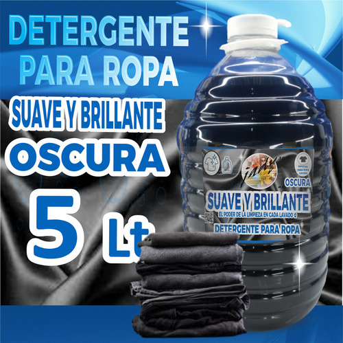 Detergente Suave Y Brillante Oscura 5 Litros Plim33t5