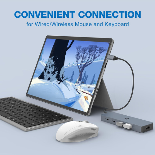 Hub Multipuerto 10 En 1, Adaptador De Concentrador Usb C De