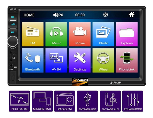 Estereo Pantalla Tactil Bluetooth 7 Pulgadas Android Mirror